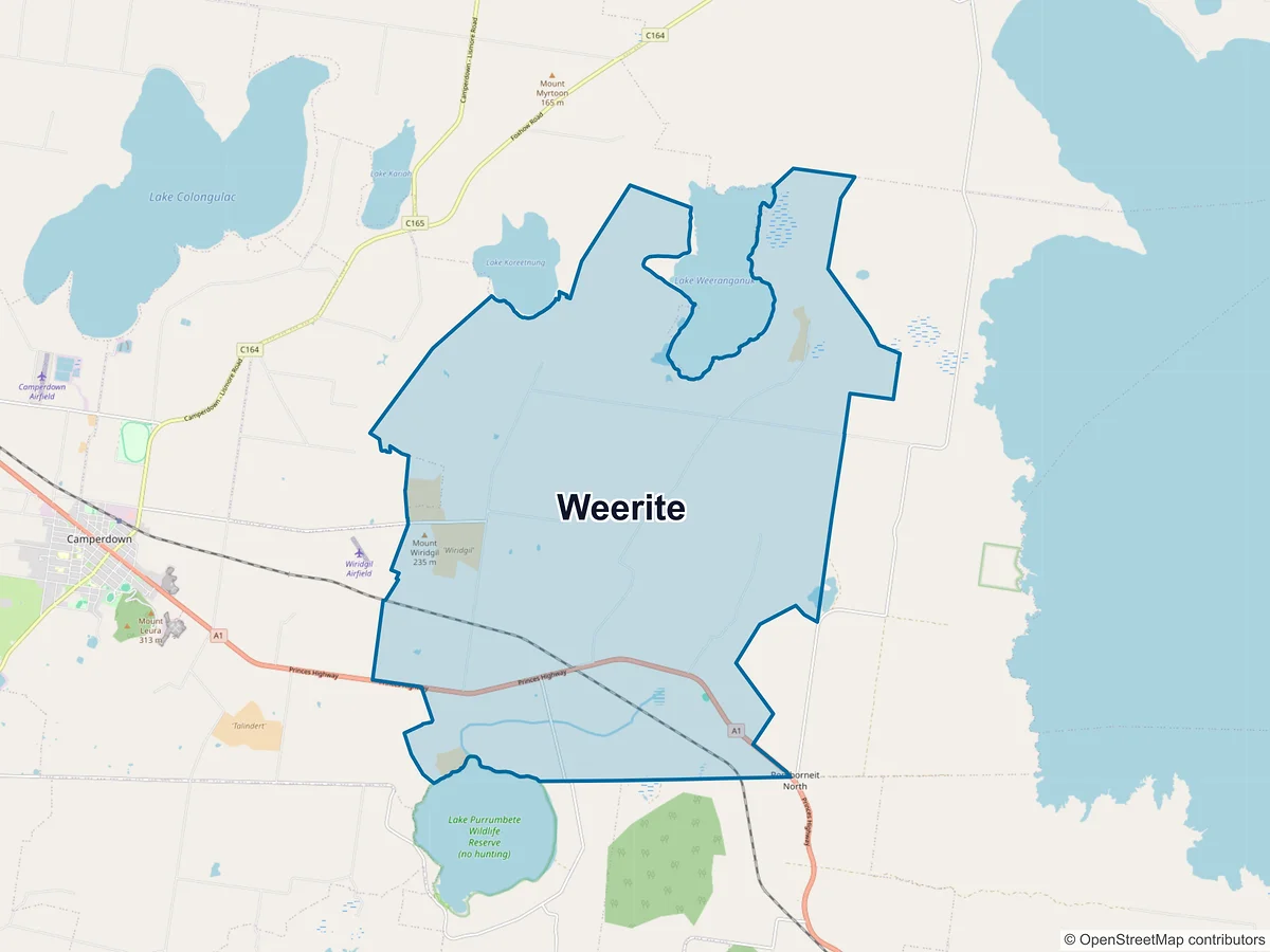 Map of Weerite, VIC, Australia