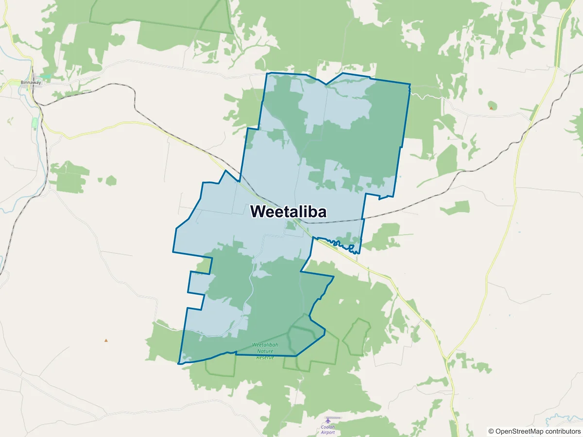 Map of Weetaliba, NSW, Australia