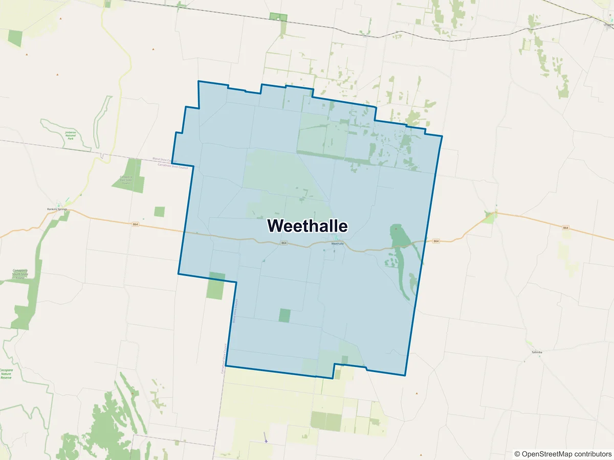 Map of Weethalle, NSW, Australia