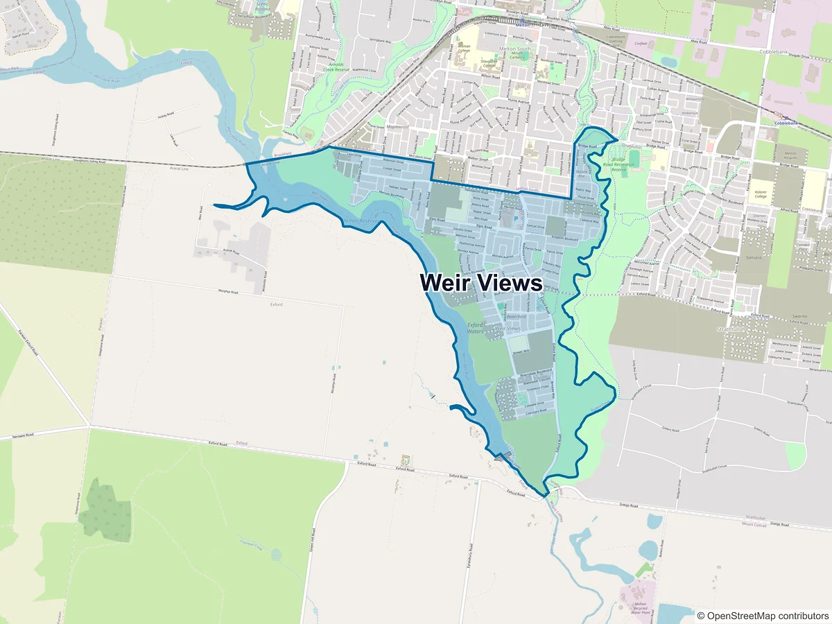 Map of Weir Views, VIC, Australia
