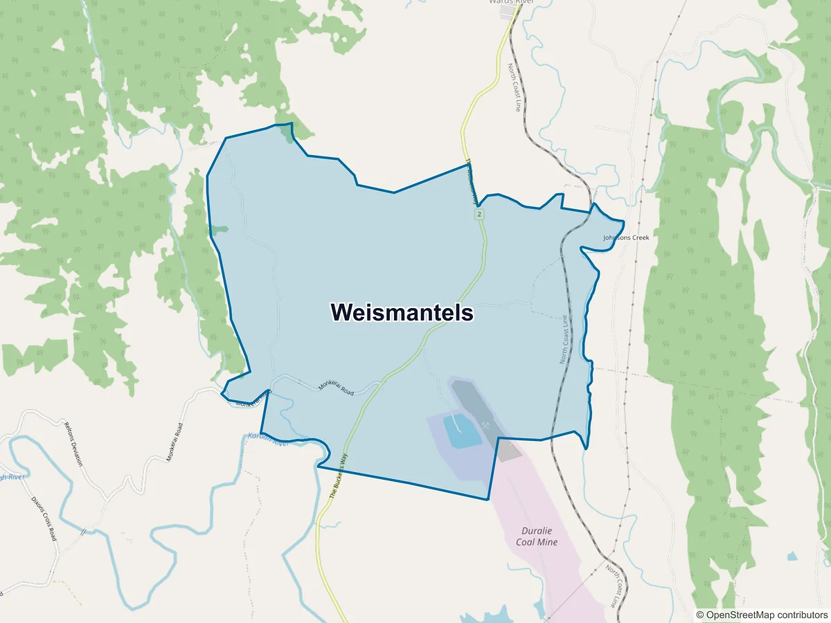 Map of Weismantels, NSW, Australia