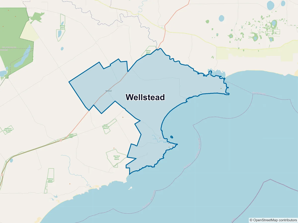Map of Wellstead, WA, Australia