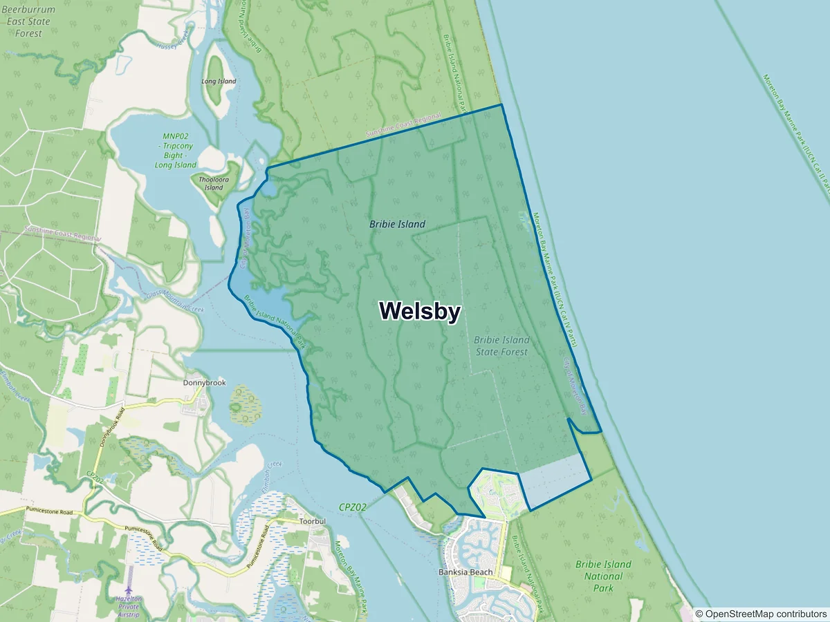 Map of Welsby, QLD, Australia