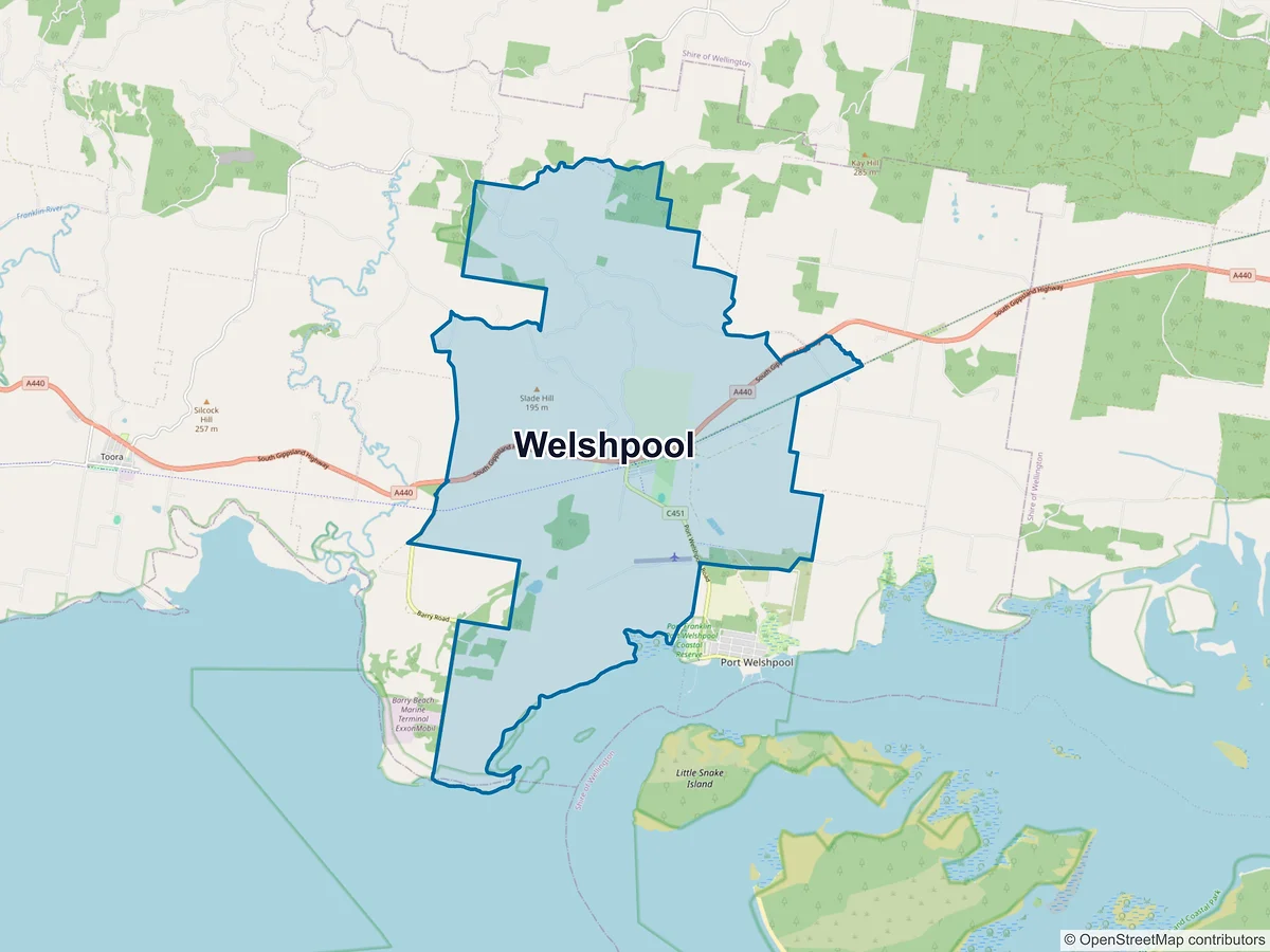 Map of Welshpool, VIC, Australia