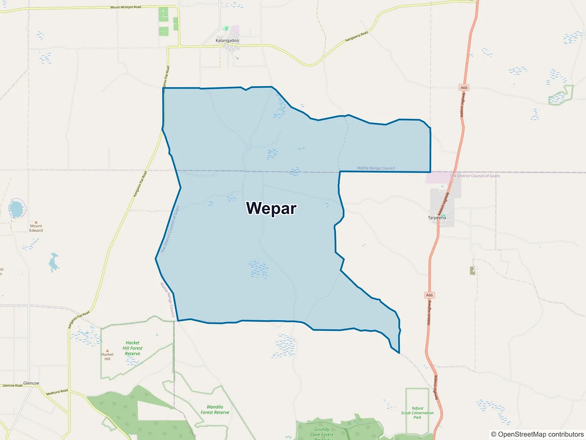 Map of Wepar, SA, Australia