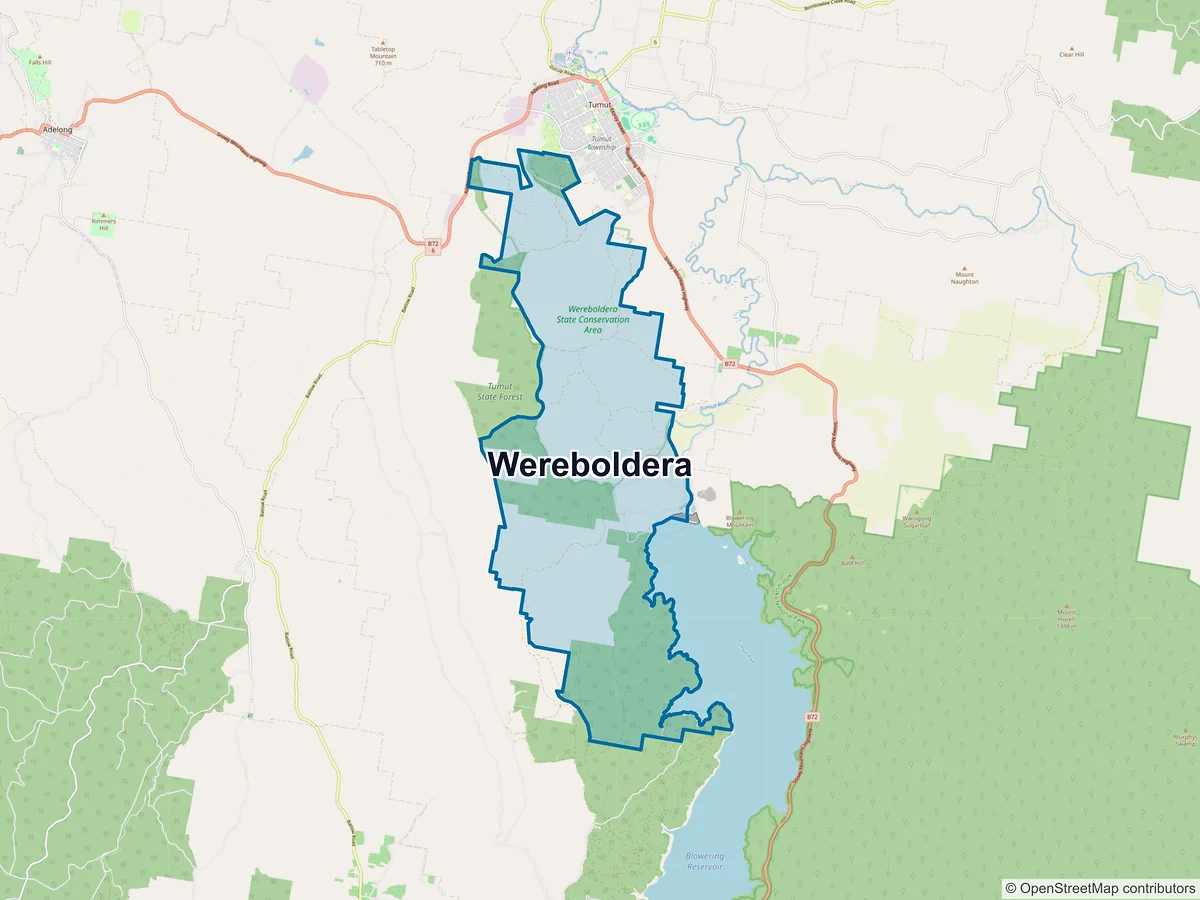 Map of Wereboldera, NSW, Australia