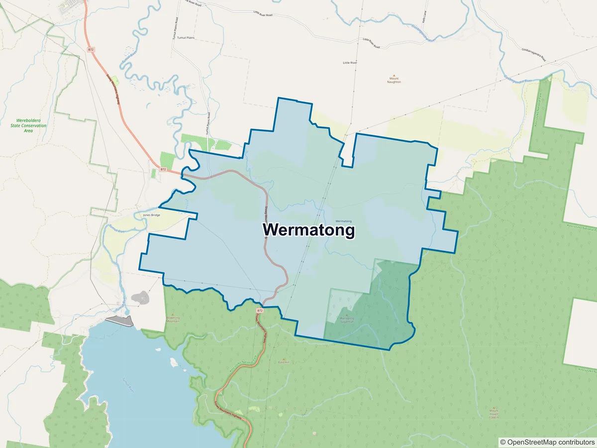 Map of Wermatong, NSW, Australia