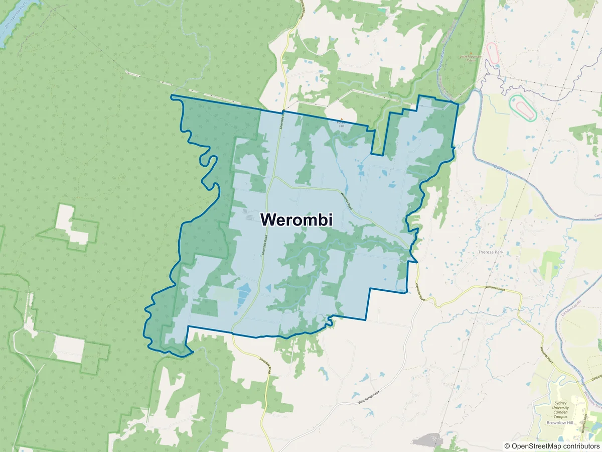 Map of Werombi, NSW, Australia
