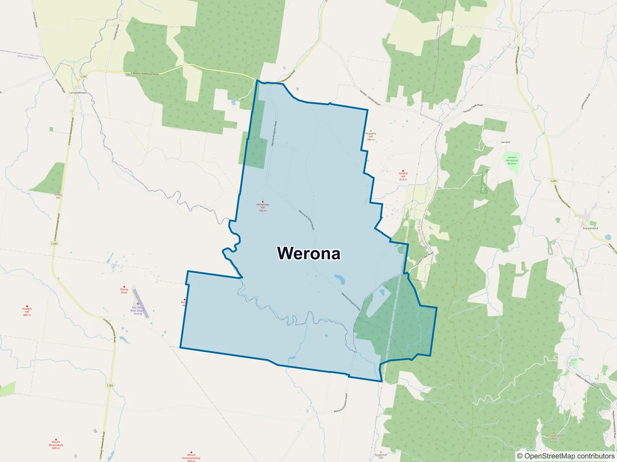 Map of Werona, VIC, Australia