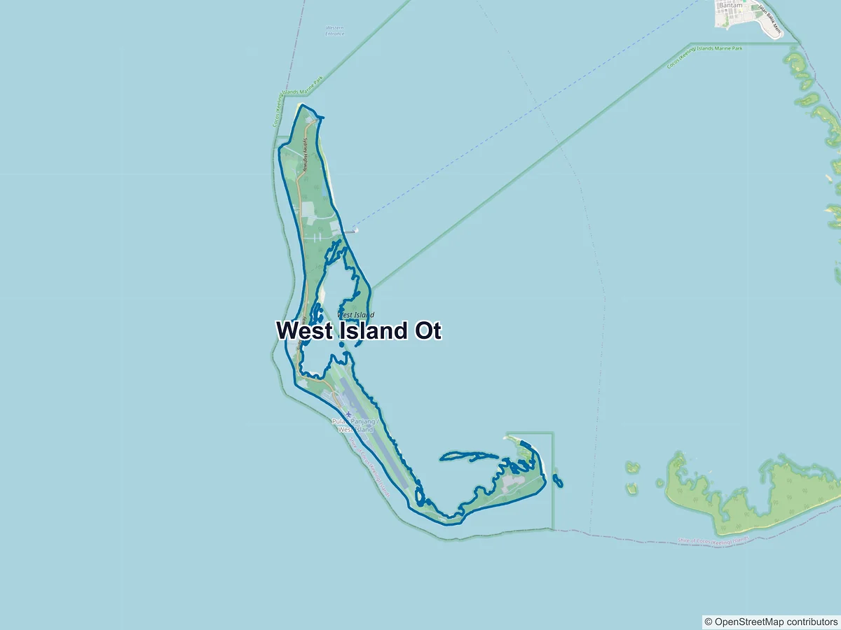 Map of West Island, OT, Australia