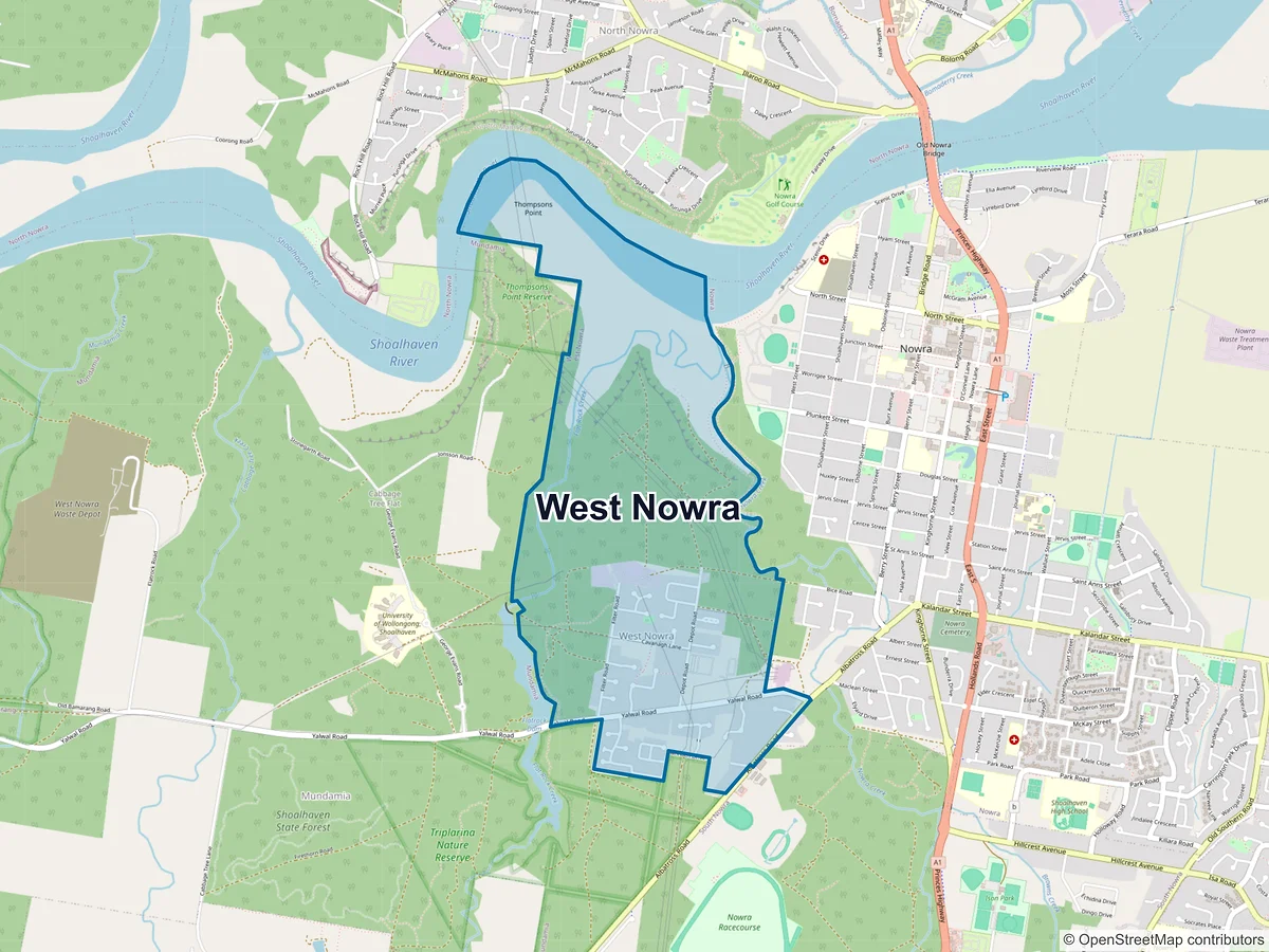 Map of West Nowra, NSW, Australia