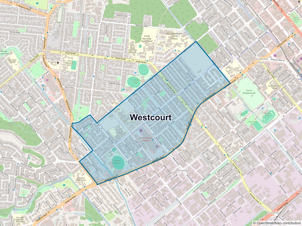 Map of Westcourt, QLD, Australia