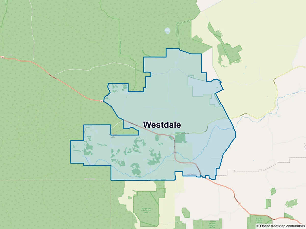 Map of Westdale, WA, Australia