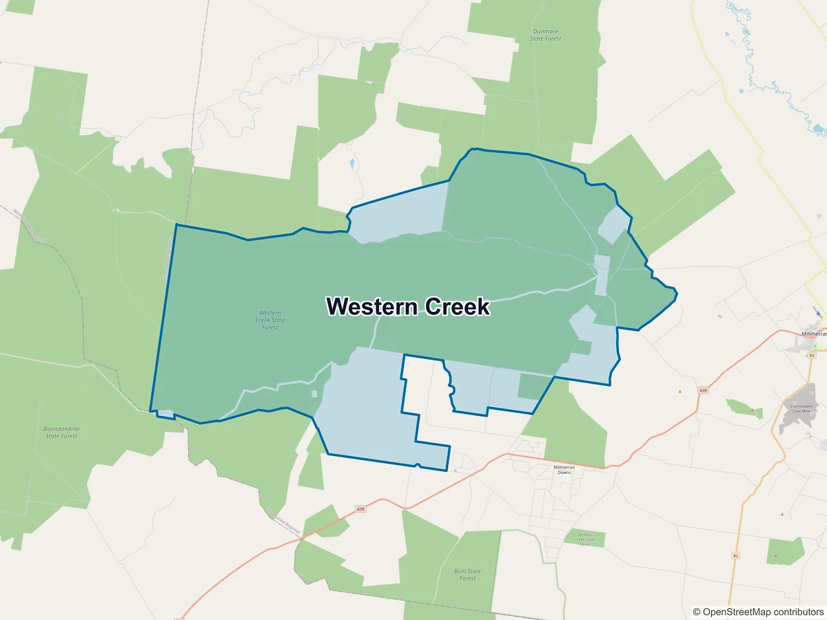 Map of Western Creek, QLD, Australia