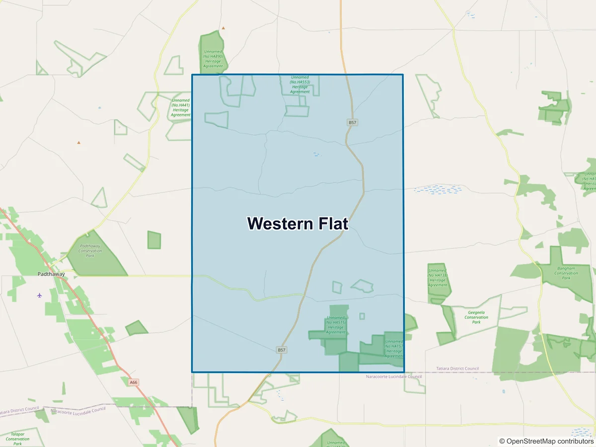 Map of Western Flat, SA, Australia