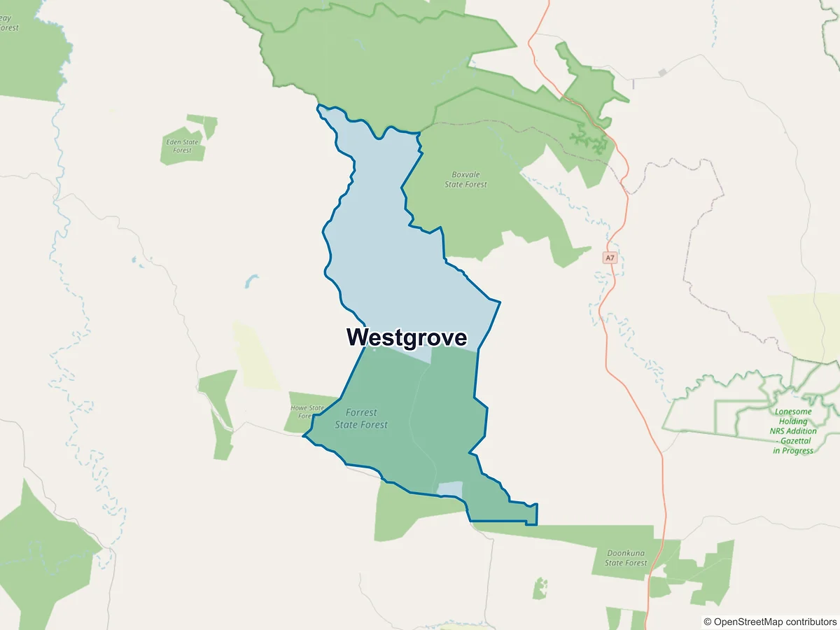 Map of Westgrove, QLD, Australia