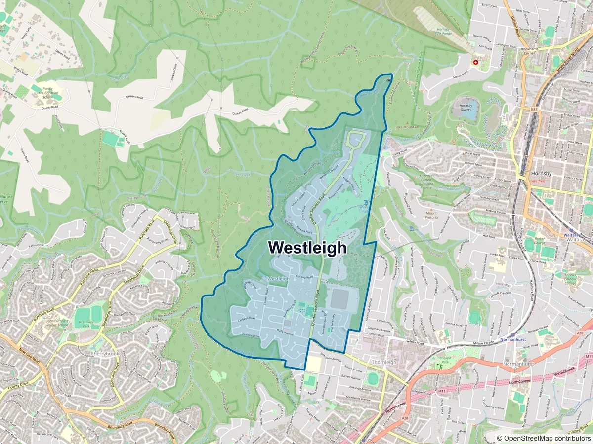 Map of Westleigh, NSW, Australia