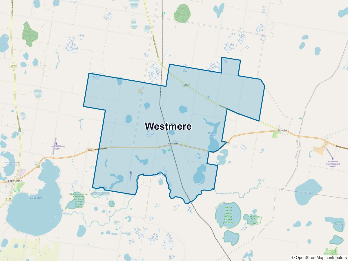 Map of Westmere, VIC, Australia