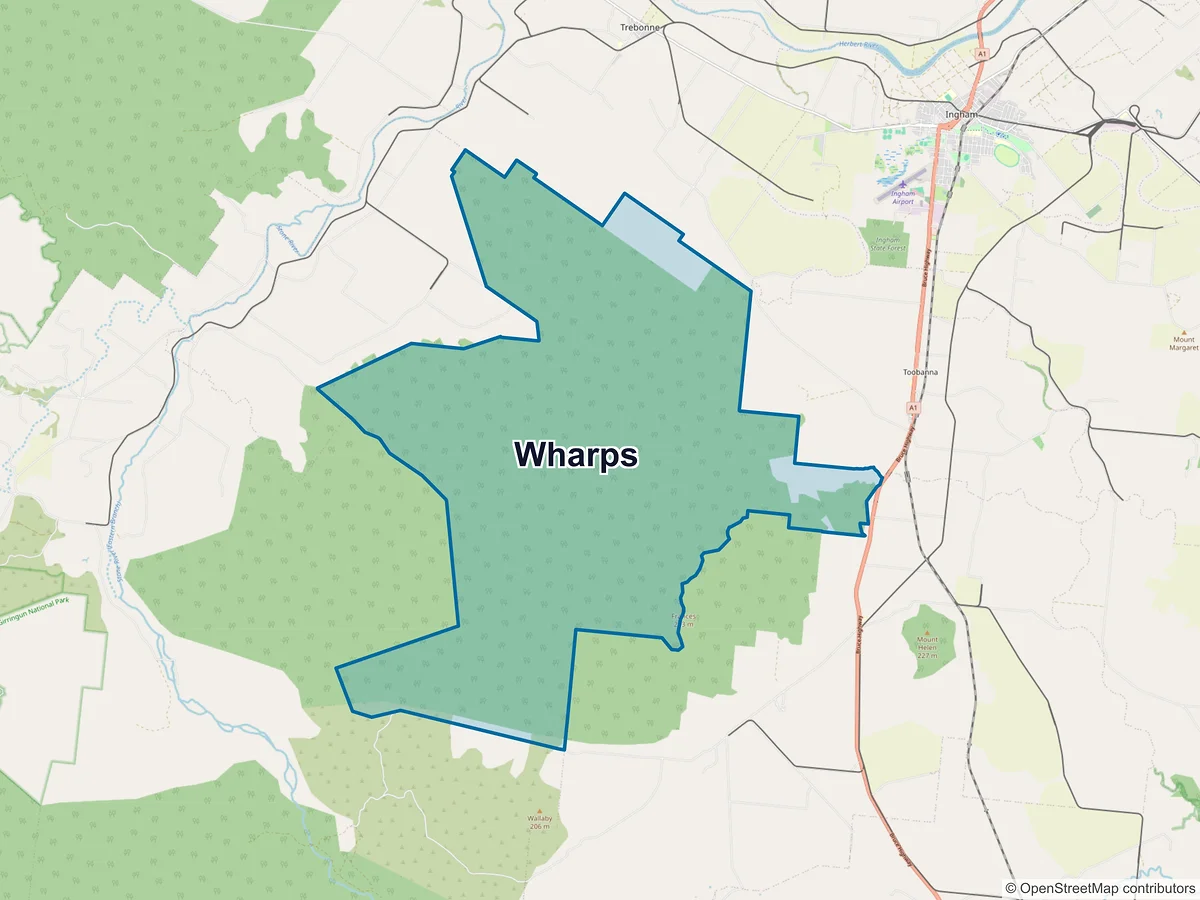 Map of Wharps, QLD, Australia