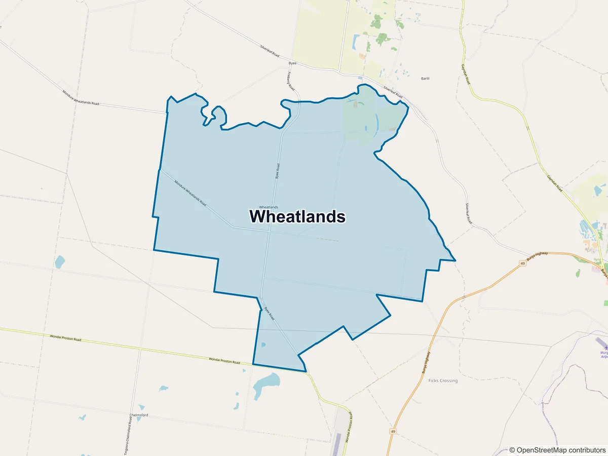 Map of Wheatlands, QLD, Australia