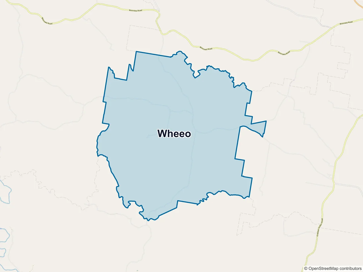 Map of Wheeo, NSW, Australia
