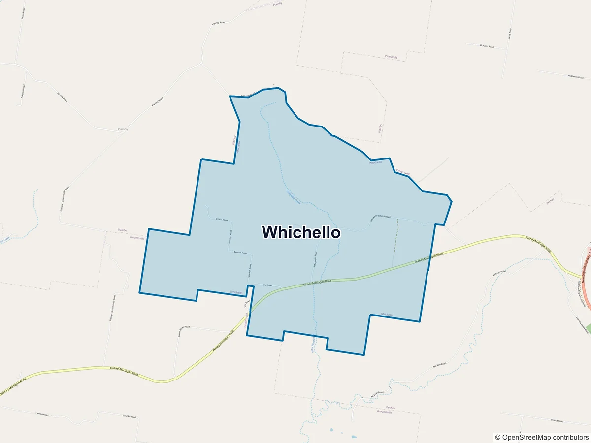 Map of Whichello, QLD, Australia