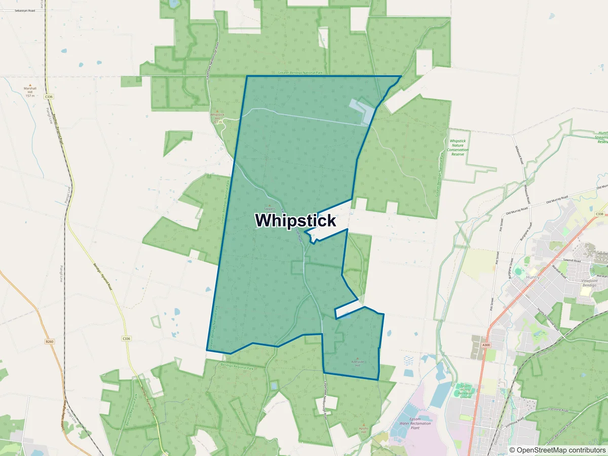 Map of Whipstick, VIC, Australia