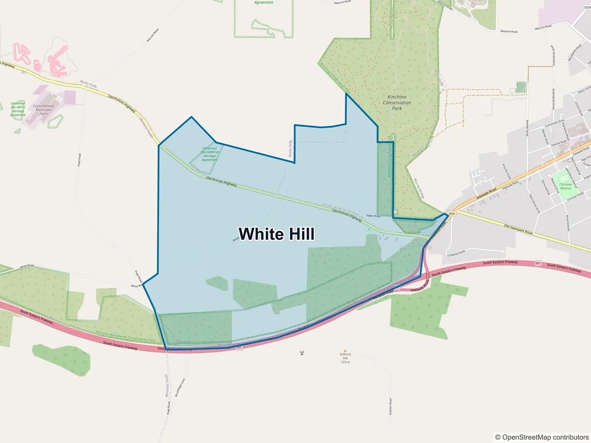 Map of White Hill, SA, Australia