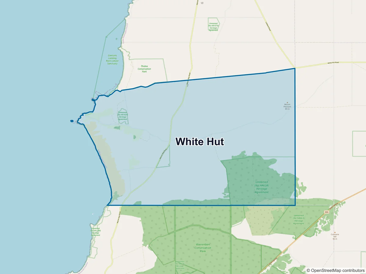 Map of White Hut, SA, Australia