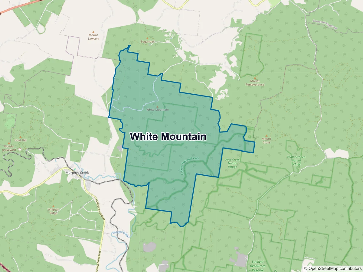 Map of White Mountain, QLD, Australia