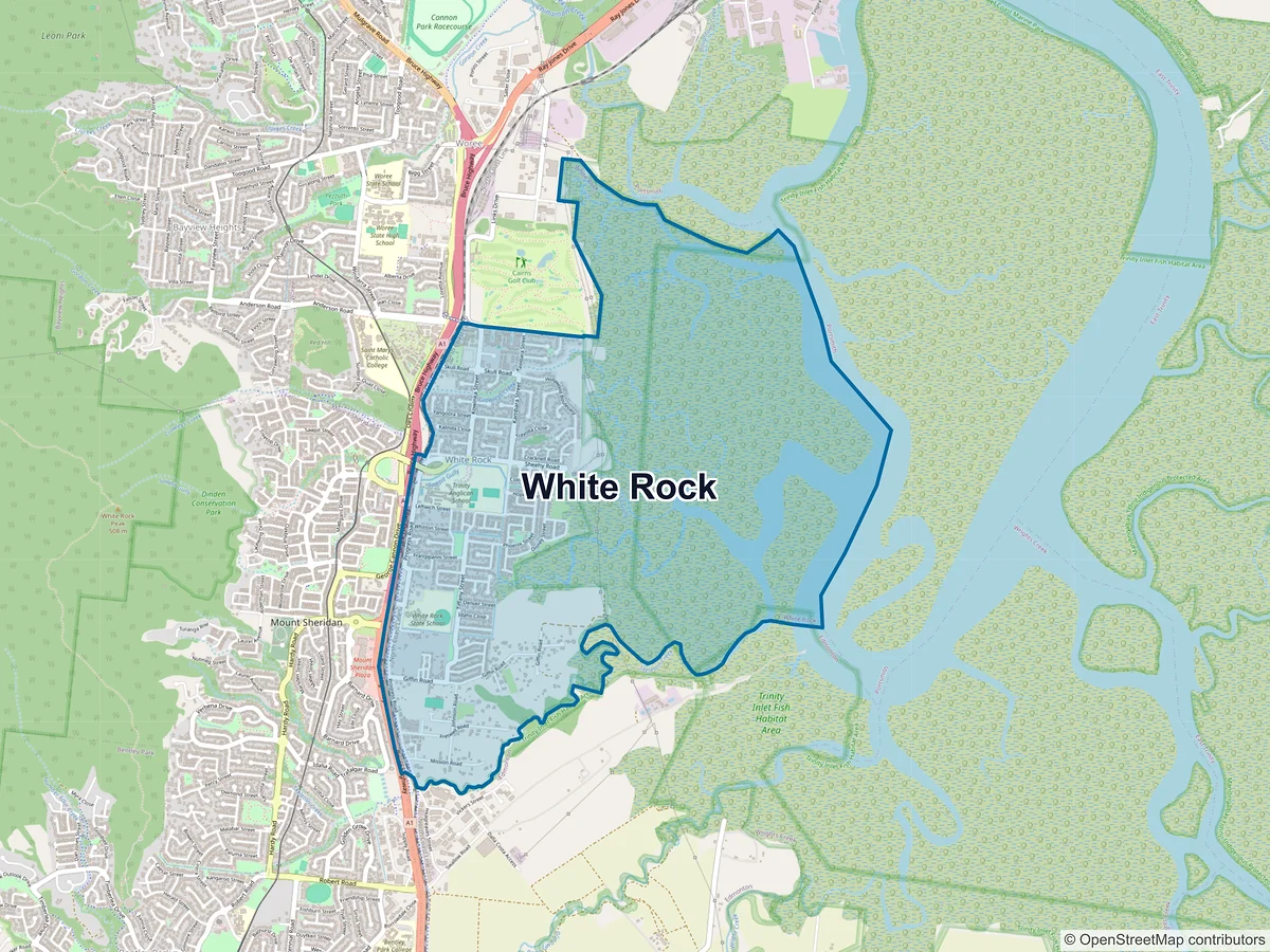 Map of White Rock, QLD, Australia