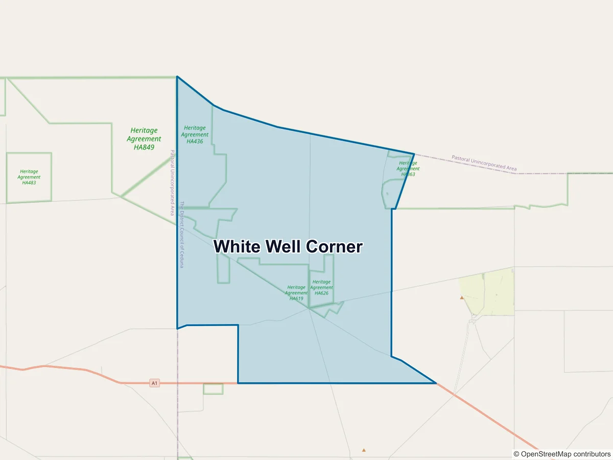 Map of White Well Corner, SA, Australia