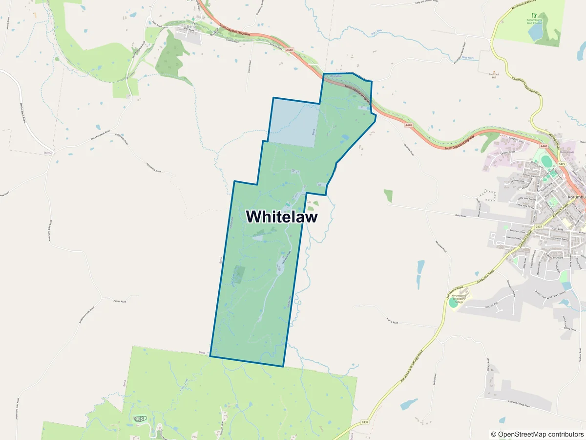 Map of Whitelaw, VIC, Australia