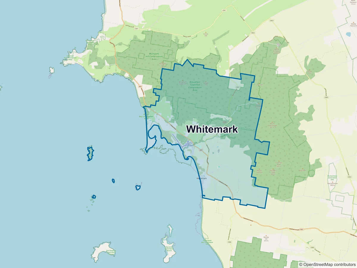 Map of Whitemark, TAS, Australia