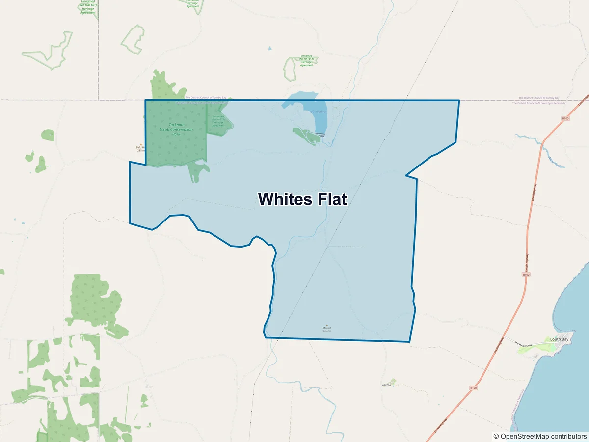 Map of Whites Flat, SA, Australia