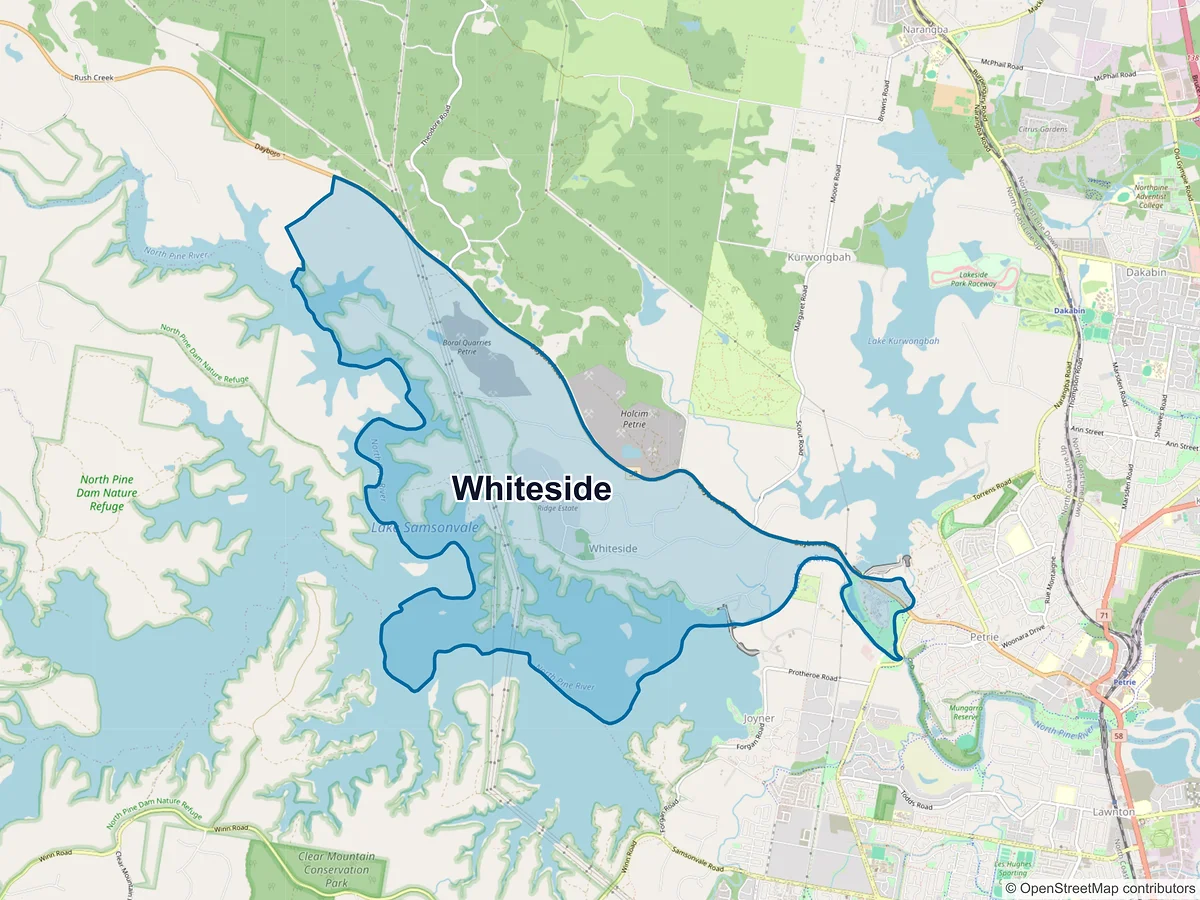 Map of Whiteside, QLD, Australia