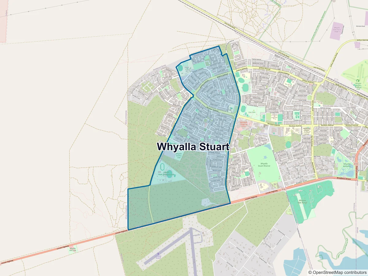 Map of Whyalla Stuart, SA, Australia