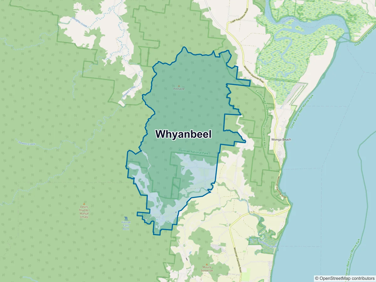 Map of Whyanbeel, QLD, Australia