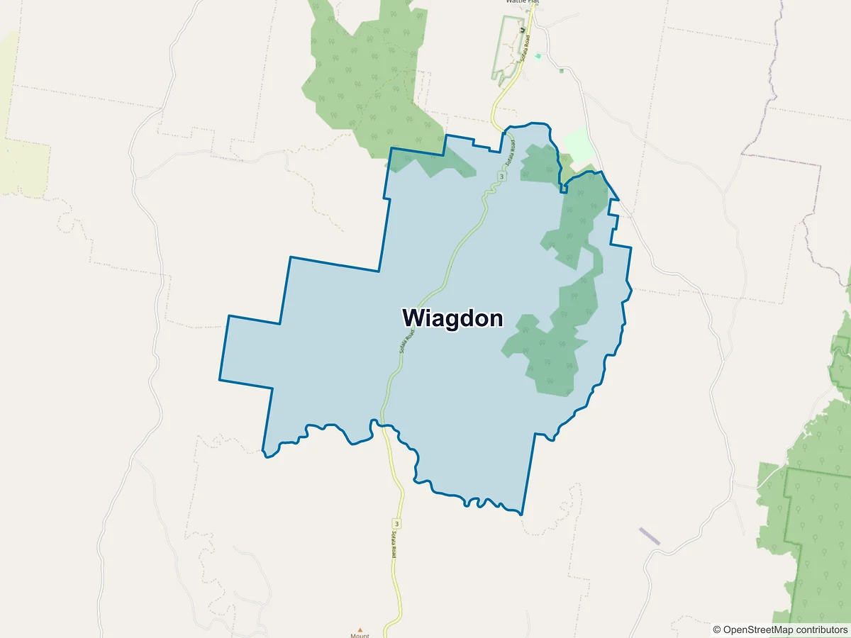 Map of Wiagdon, NSW, Australia