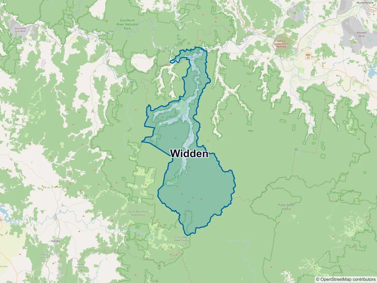 Map of Widden, NSW, Australia