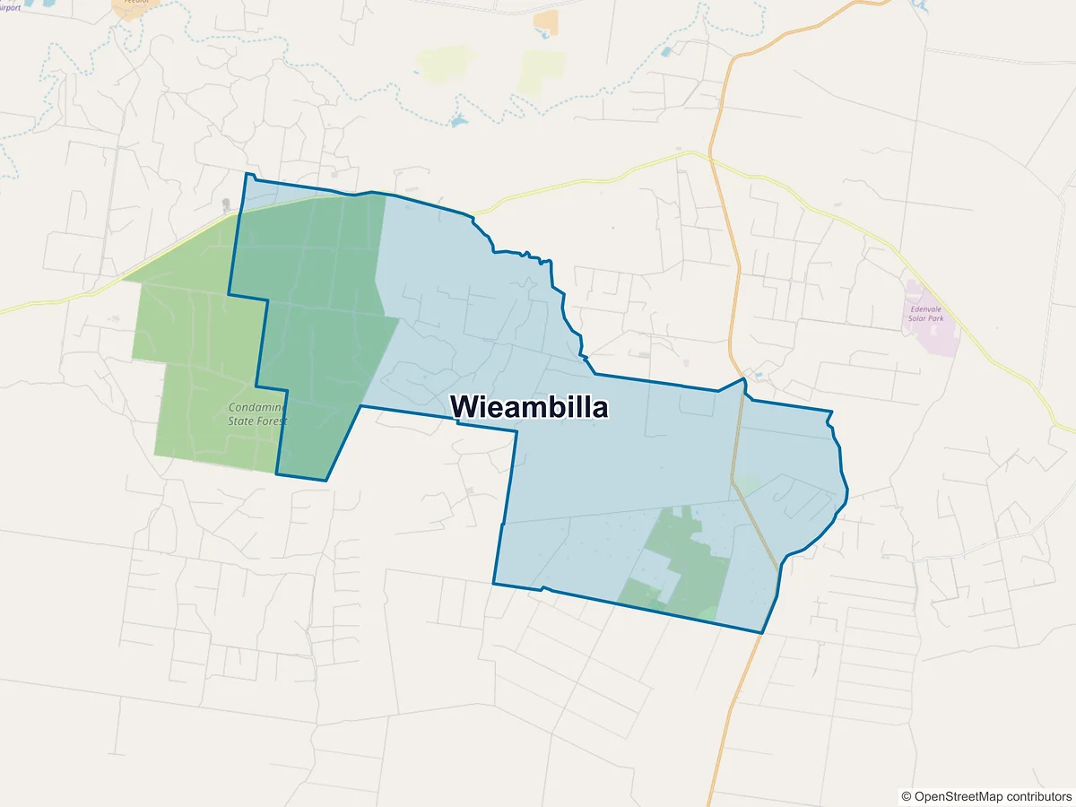 Map of Wieambilla, QLD, Australia