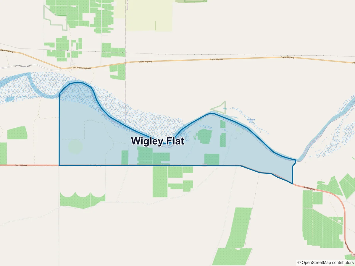 Map of Wigley Flat, SA, Australia