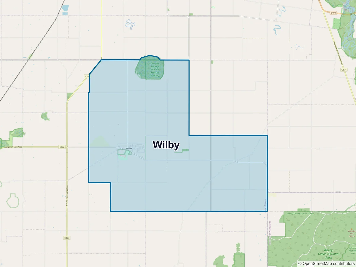 Map of Wilby, VIC, Australia