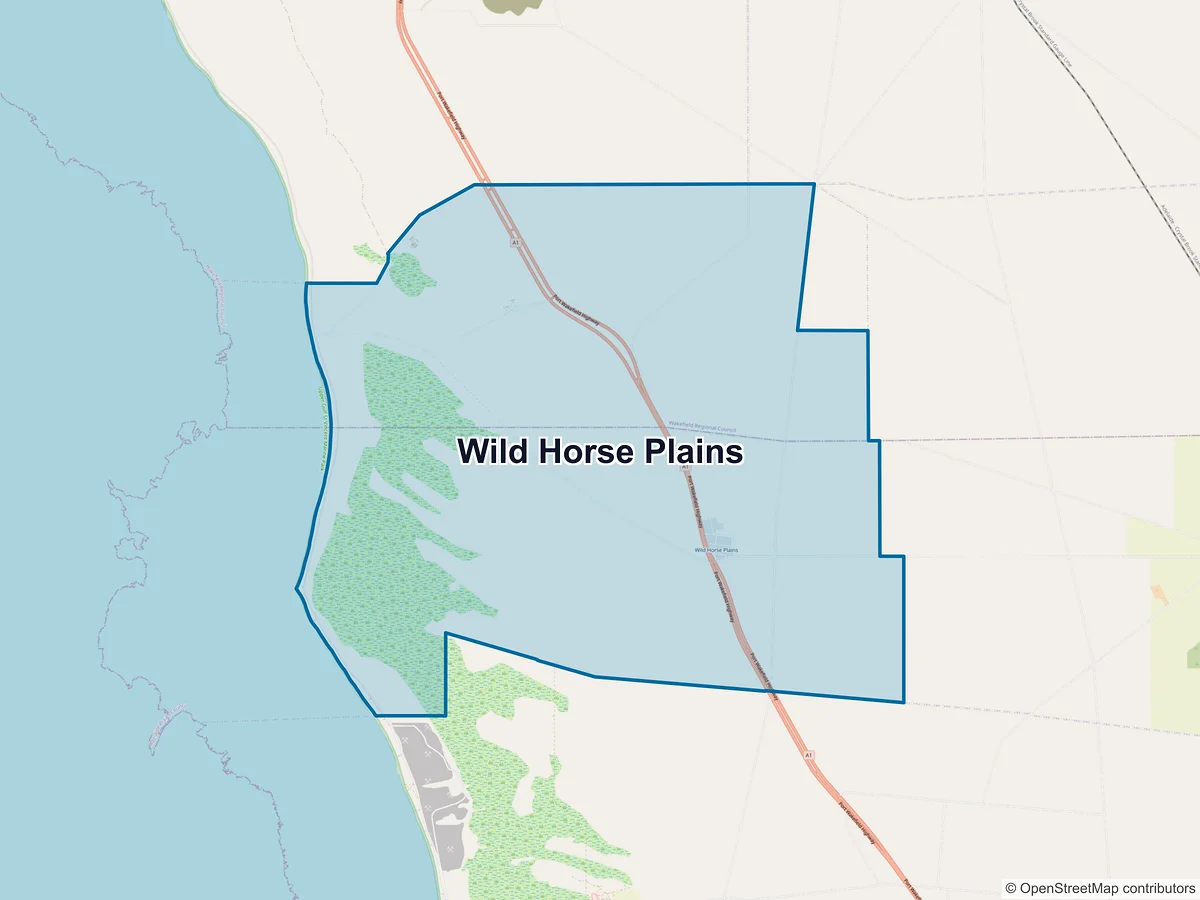 Map of Wild Horse Plains, SA, Australia