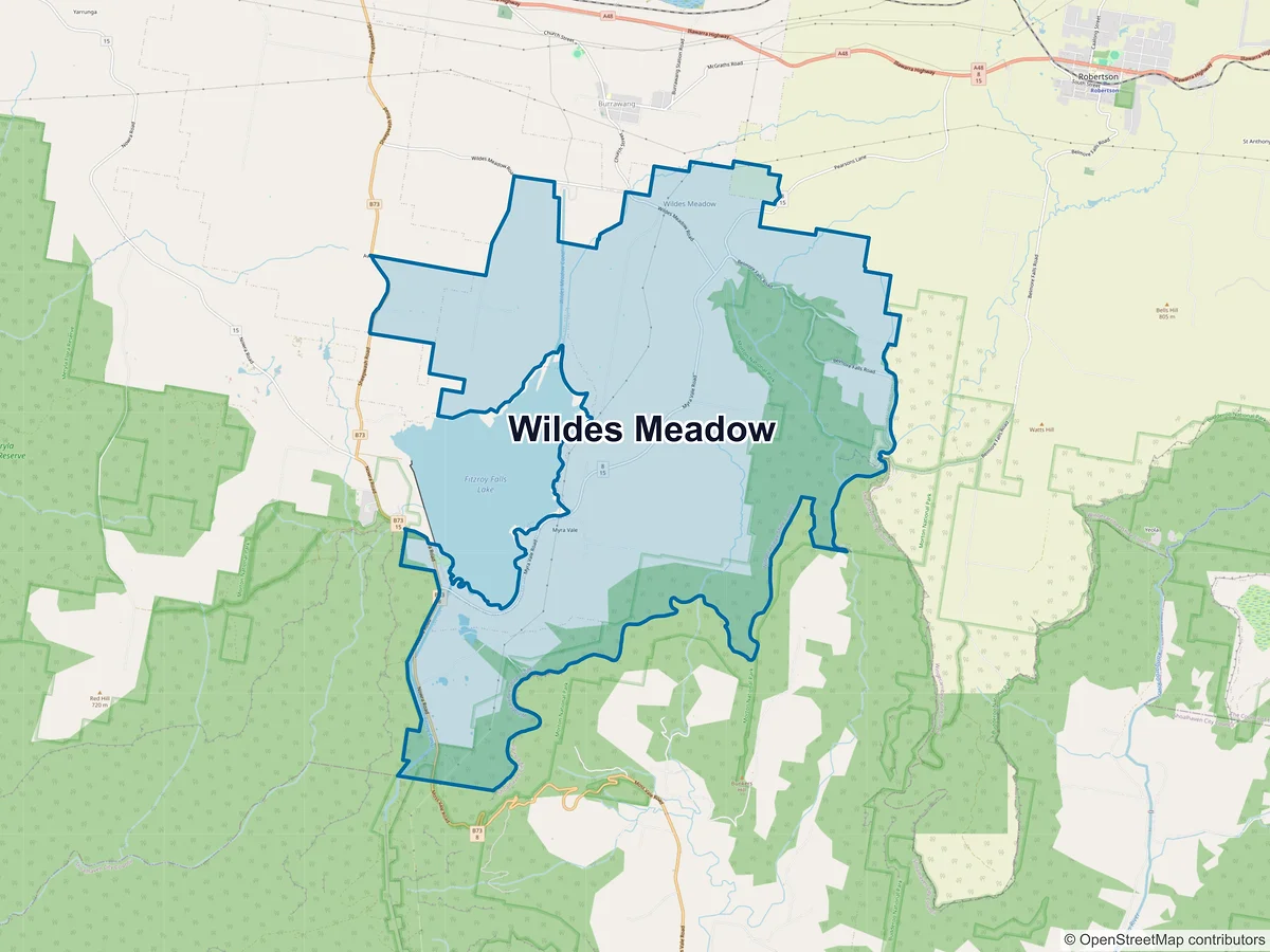 Map of Wildes Meadow, NSW, Australia