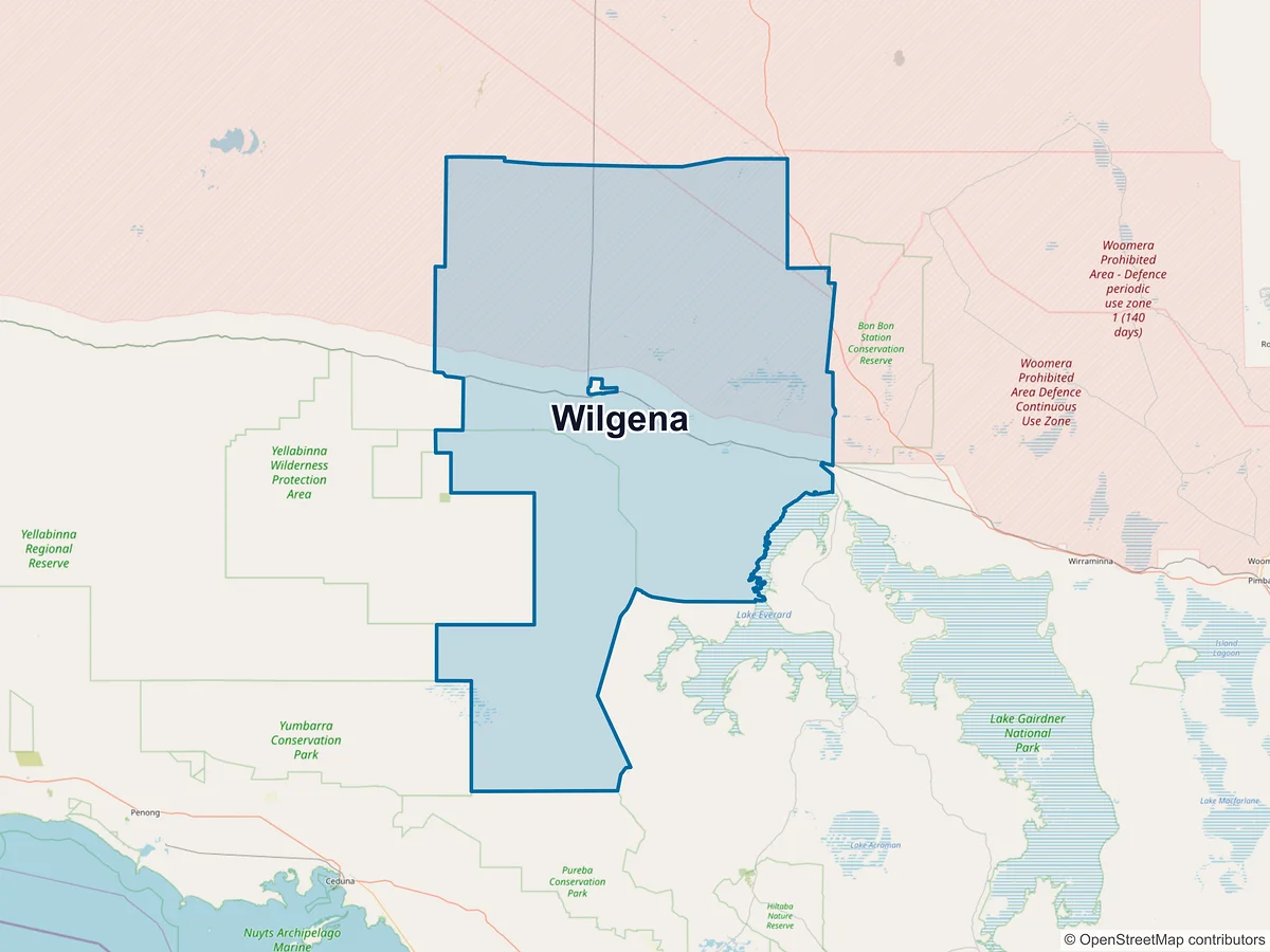 Map of Wilgena, SA, Australia