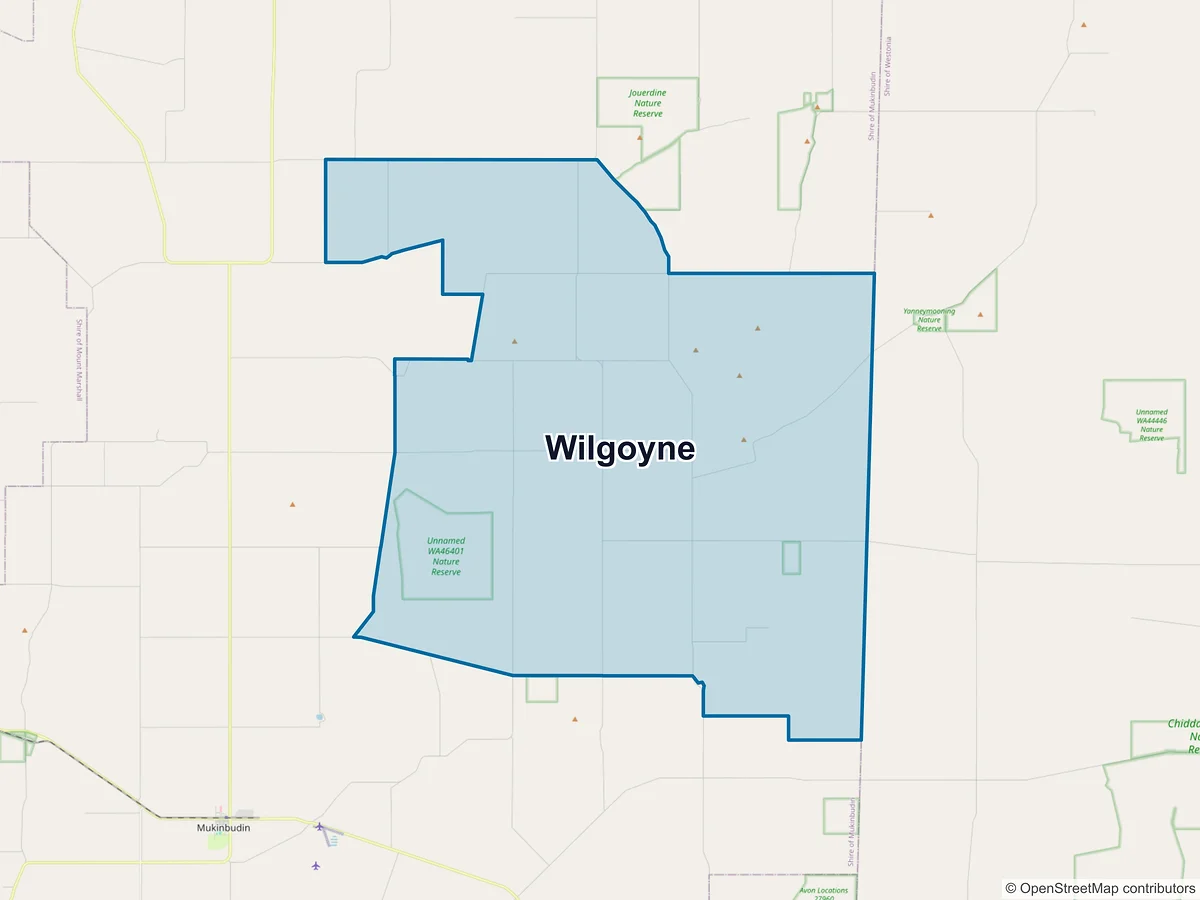 Map of Wilgoyne, WA, Australia