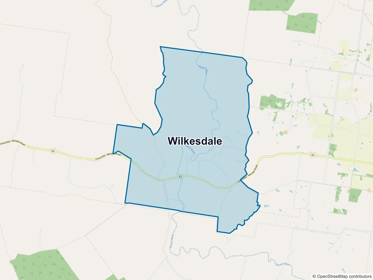 Map of Wilkesdale, QLD, Australia