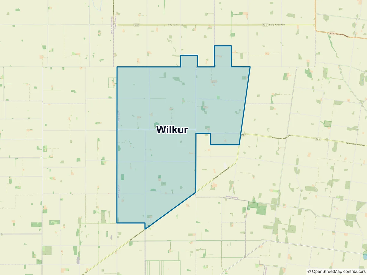Map of Wilkur, VIC, Australia