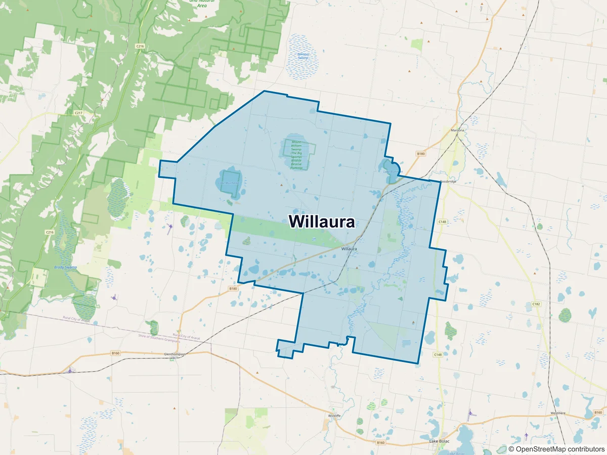 Map of Willaura, VIC, Australia
